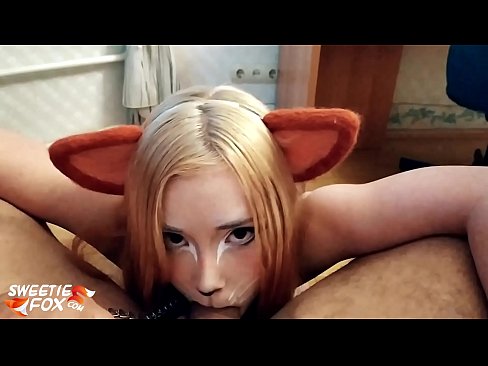 ❤️ Kitsune sväljer kuk och sperma i munnen Fucking at us ﹏